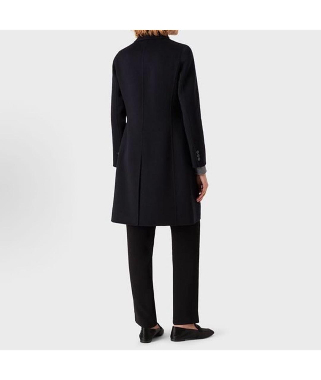 SAINT LAURENT Черное шерстяное пальто, фото 3