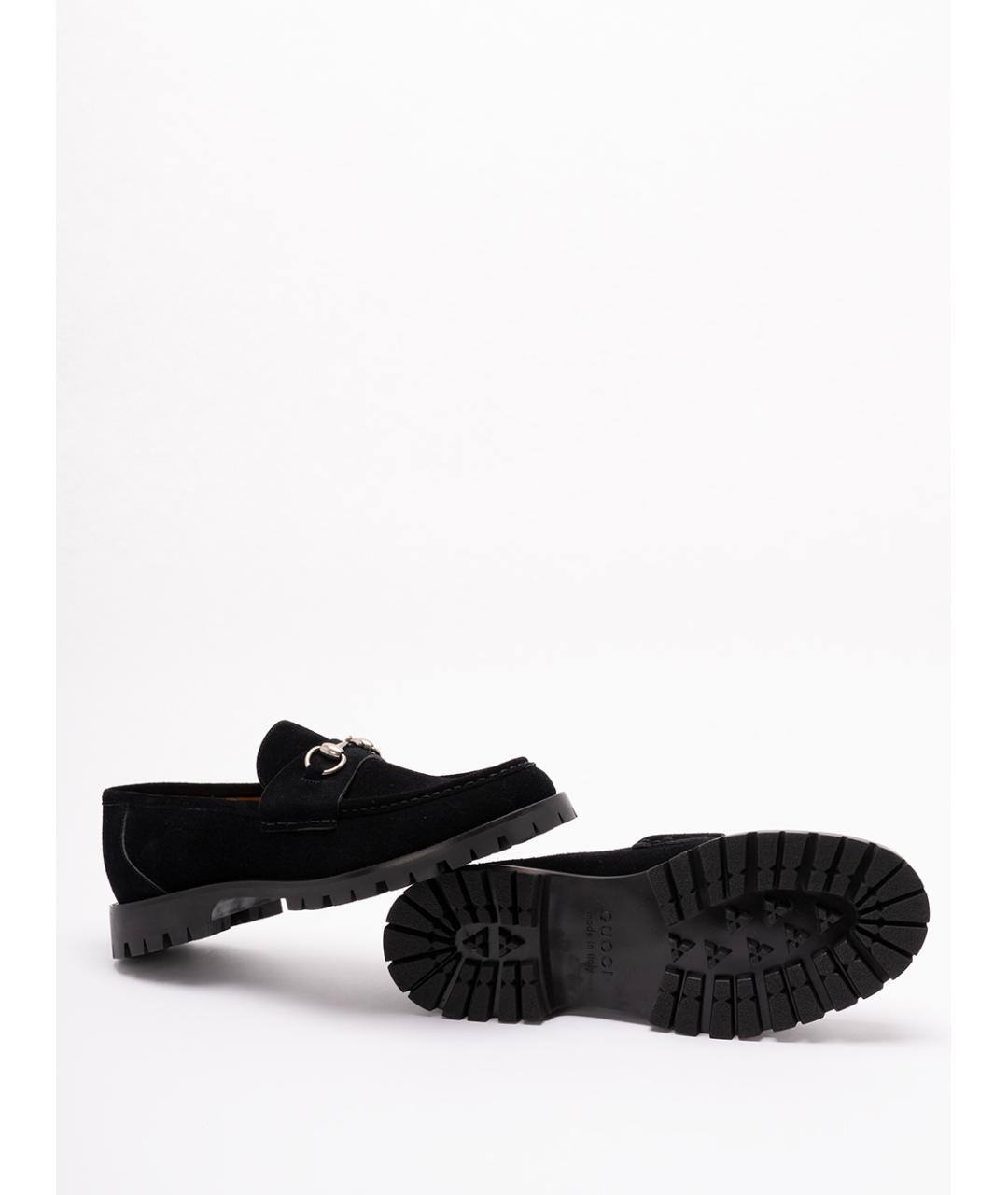GUCCI Черные кожаные лоферы, фото 4