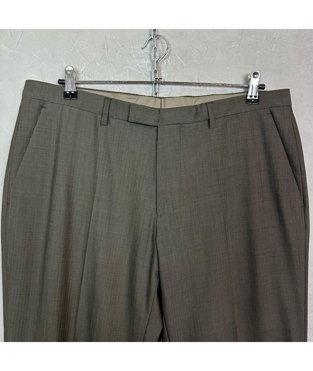 HUGO BOSS Серые шерстяные классические брюки, фото 2