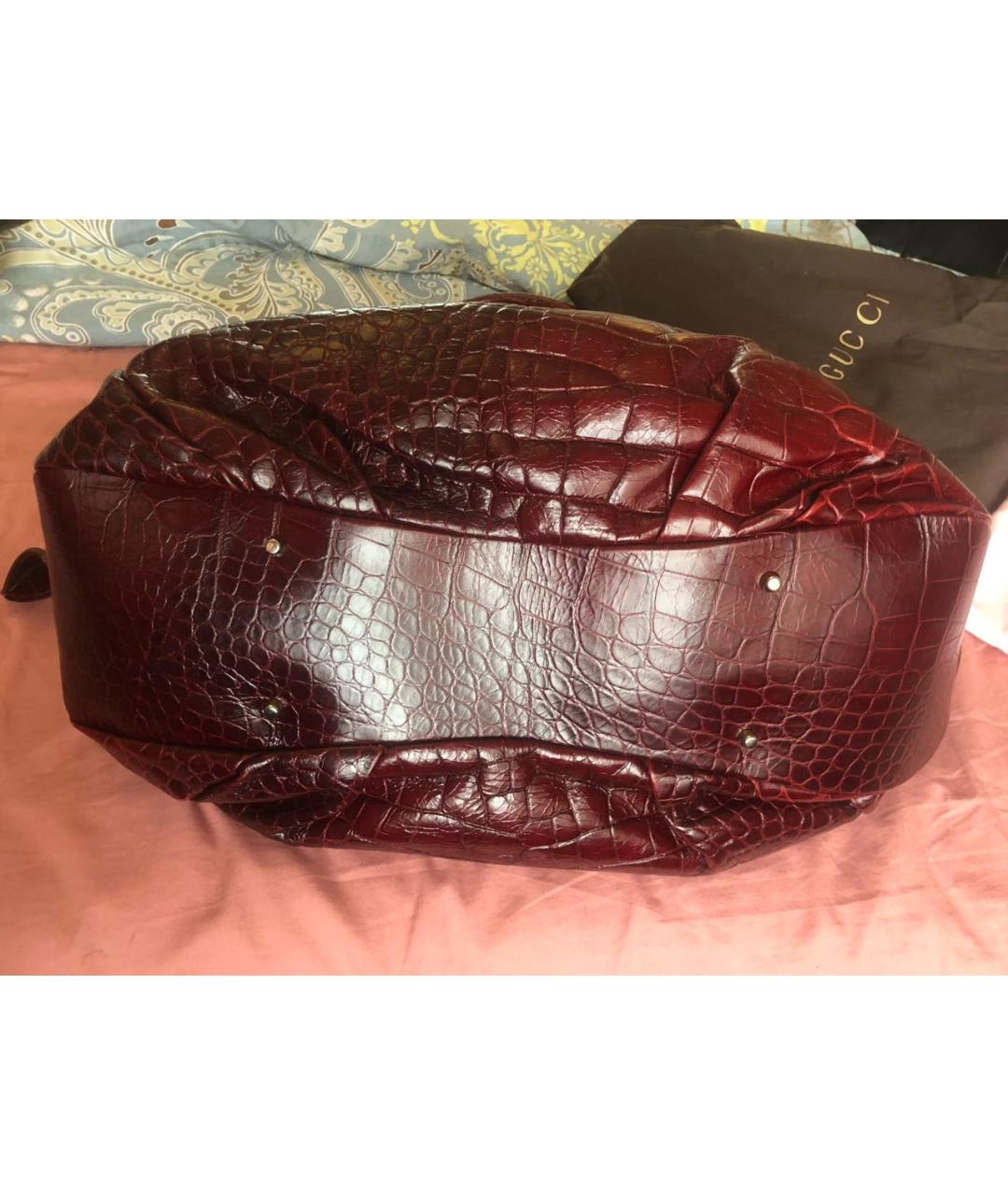 FURLA Бордовая сумка с короткими ручками из лакированной кожи, фото 8