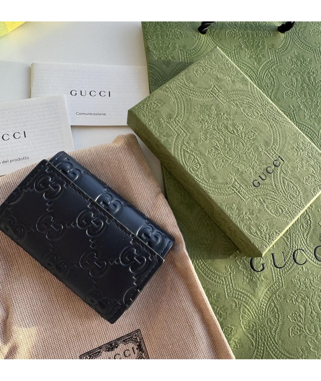 GUCCI Темно-синяя ключница, фото 8