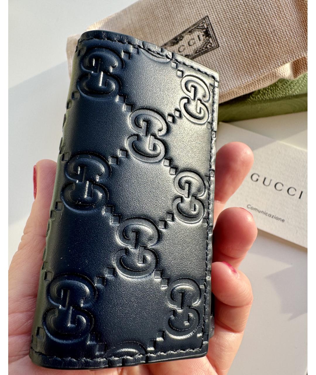 GUCCI Темно-синяя ключница, фото 4