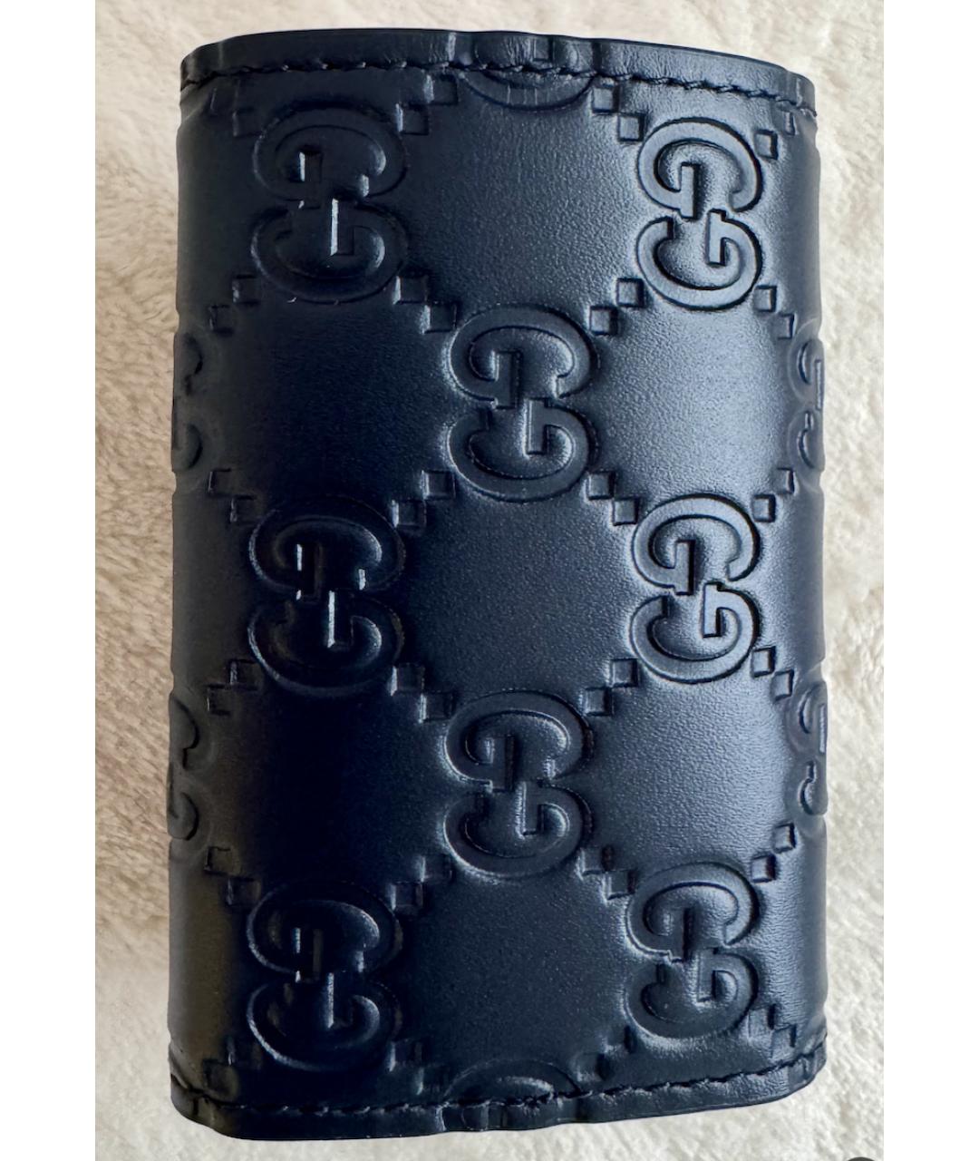 GUCCI Темно-синяя ключница, фото 2