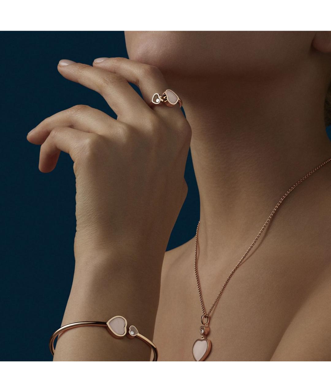 CHOPARD Желтое кольцо из розового золота, фото 4