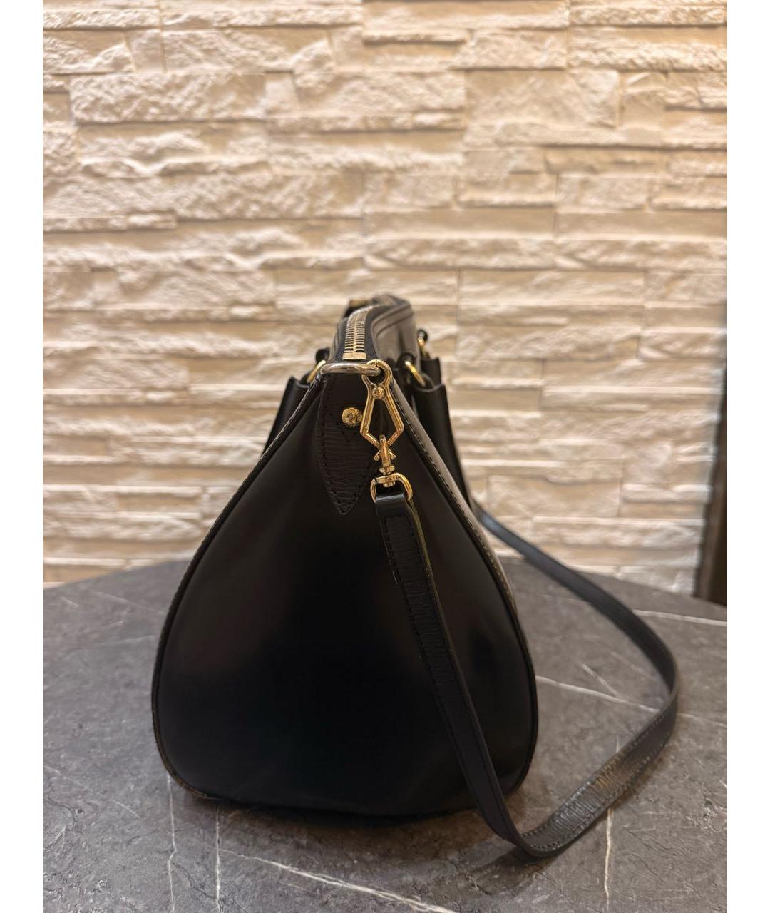 MAX MARA Черная сумка тоут из лакированной кожи, фото 2