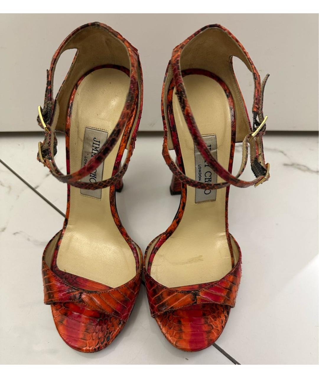 JIMMY CHOO Мульти босоножки из экзотической кожи, фото 2