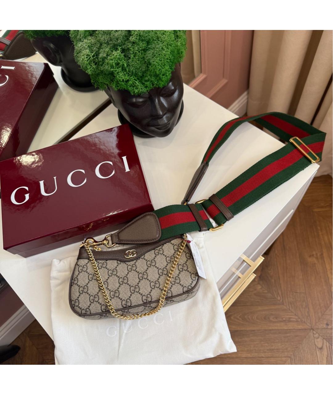 GUCCI Коричневая сумка через плечо, фото 2
