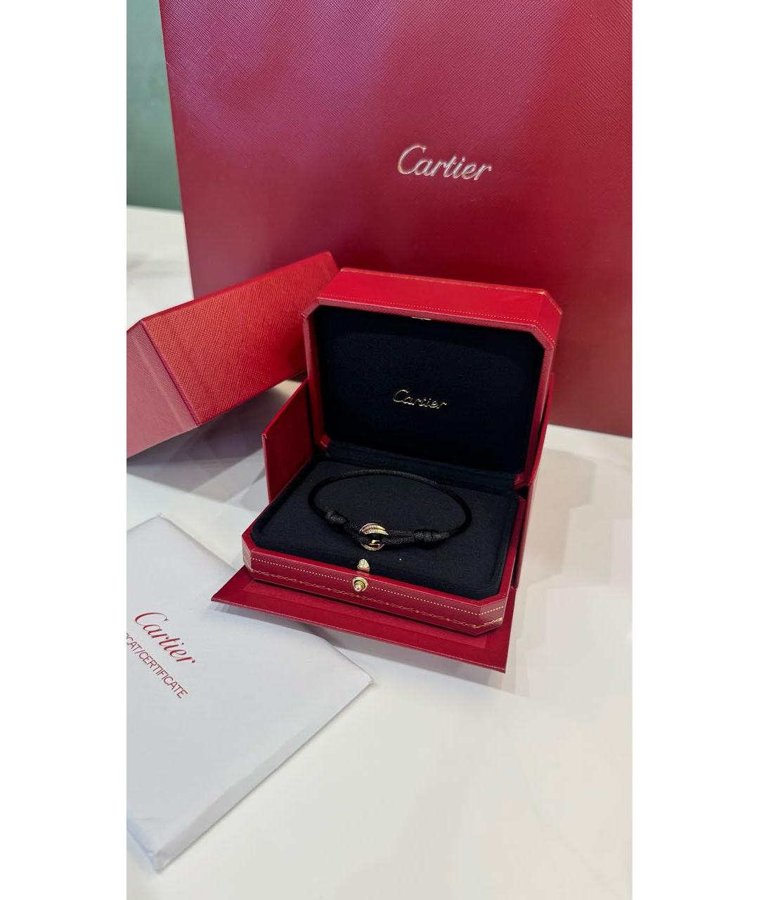 CARTIER Черный браслет из белого золота, фото 3