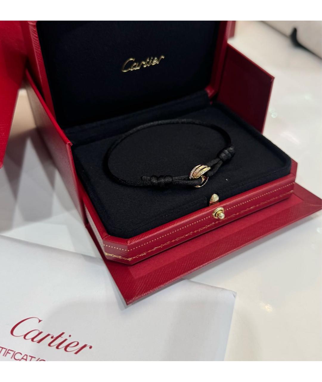 CARTIER Черный браслет из белого золота, фото 4