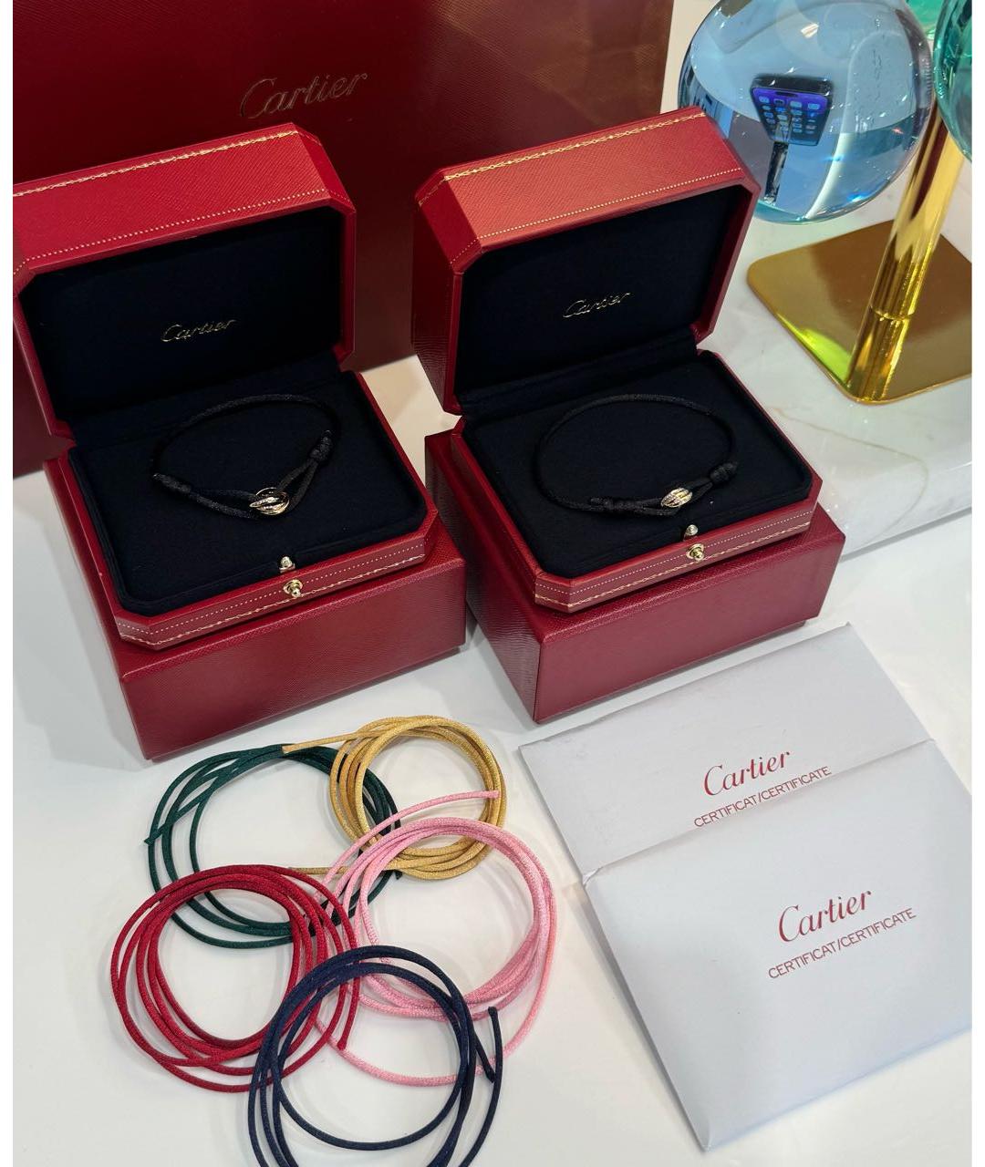 CARTIER Черный браслет из белого золота, фото 2
