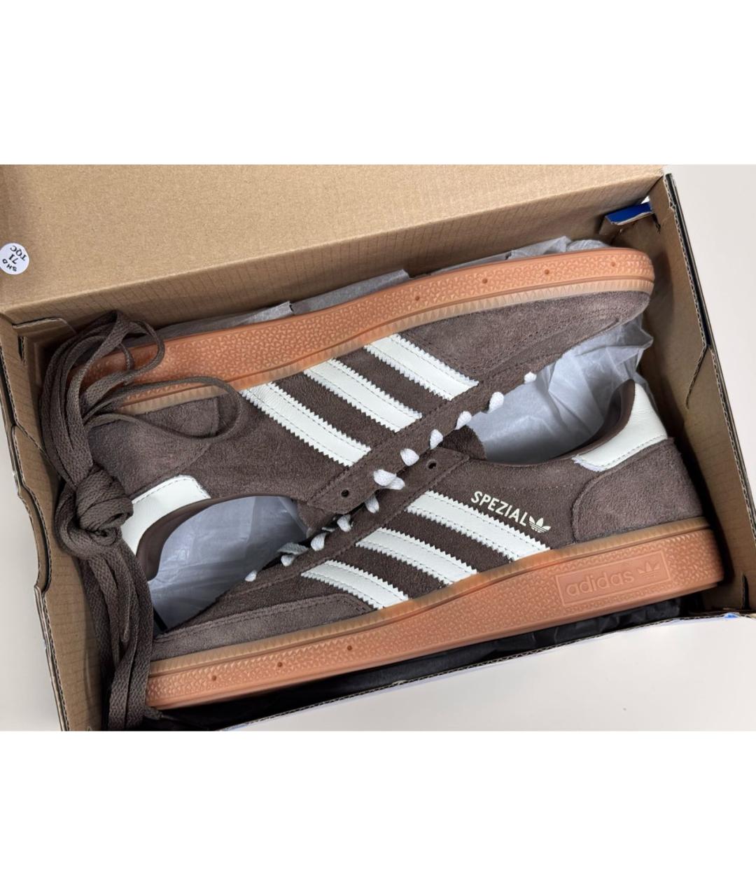 ADIDAS Коричневые замшевые кроссовки, фото 2