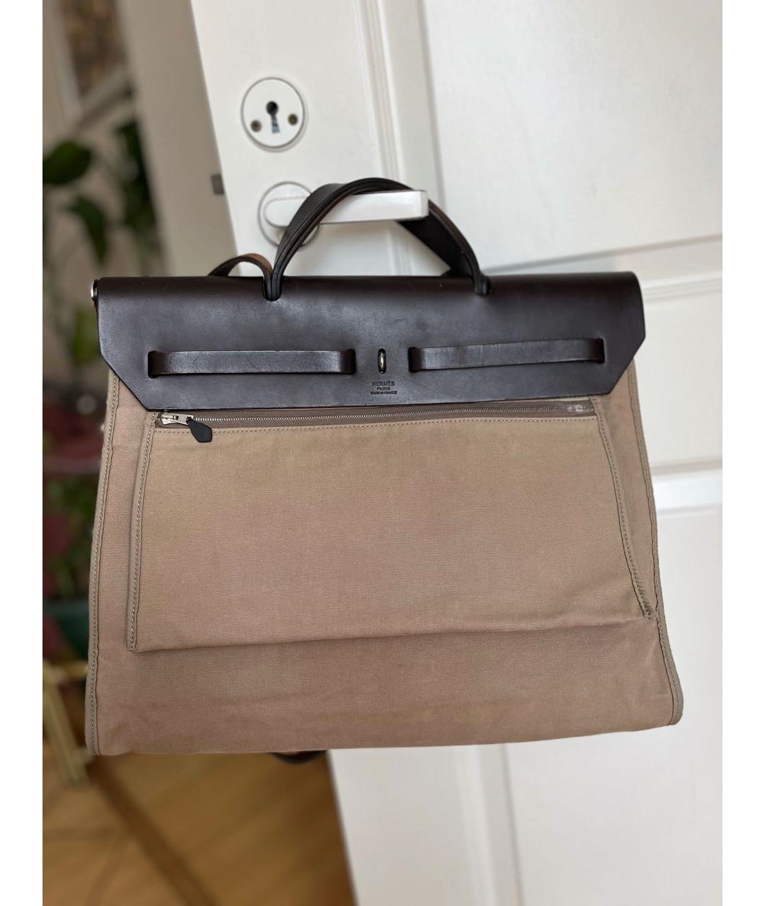 HERMES Коричневая сумка тоут, фото 3