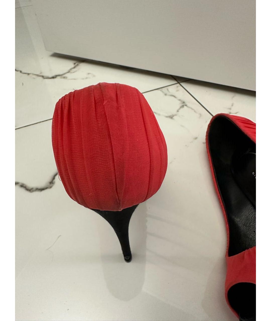 GIUSEPPE ZANOTTI DESIGN Коралловые текстильные туфли, фото 7