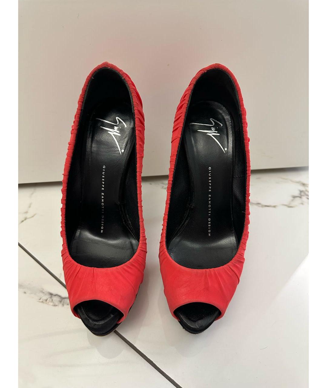 GIUSEPPE ZANOTTI DESIGN Коралловые текстильные туфли, фото 2