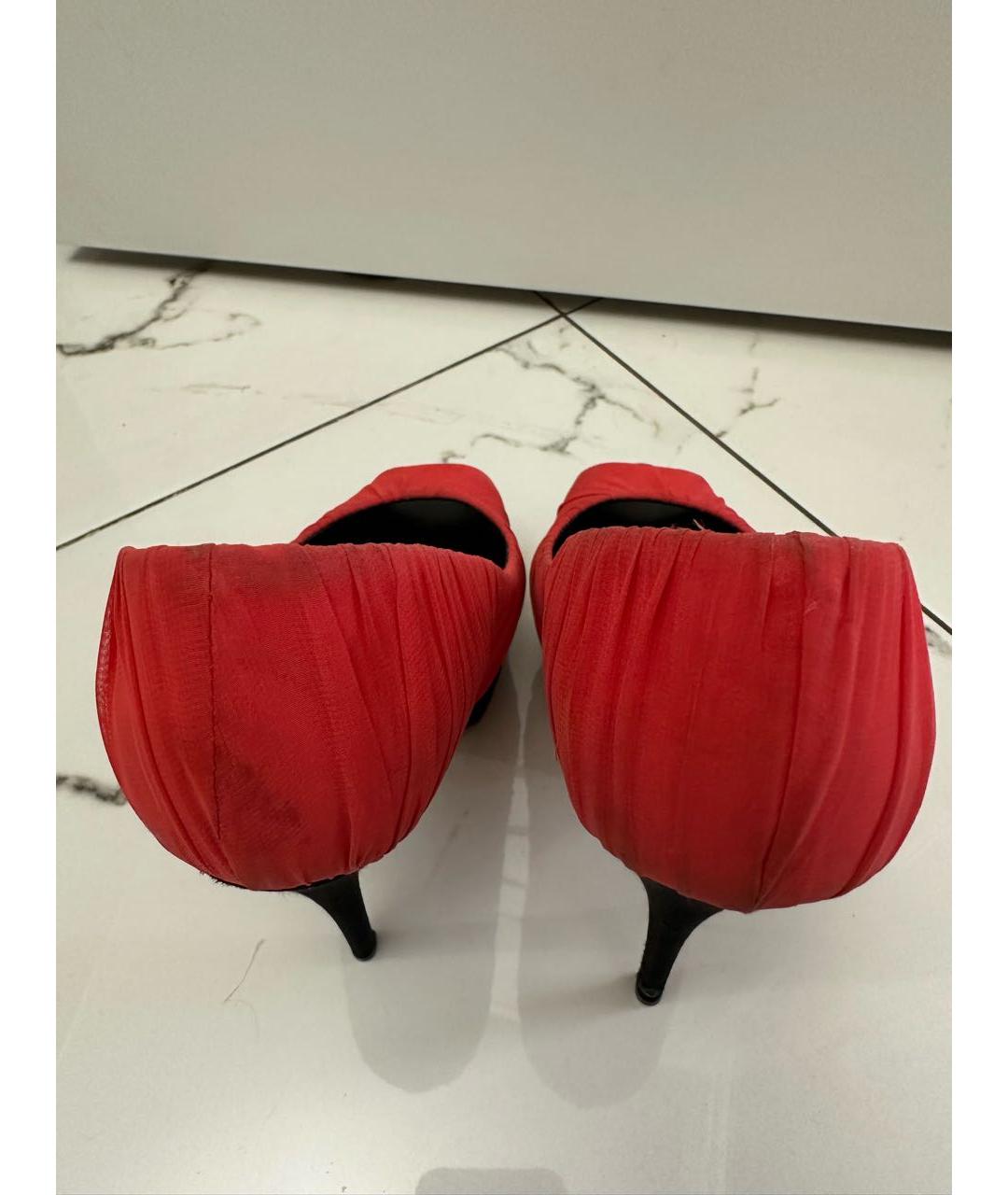 GIUSEPPE ZANOTTI DESIGN Коралловые текстильные туфли, фото 8