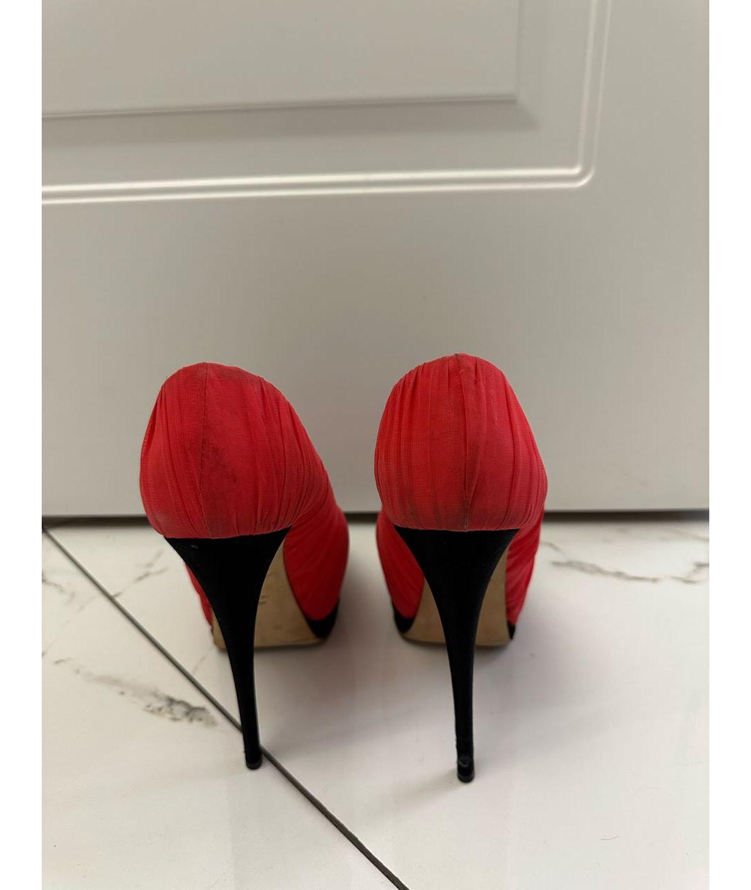 GIUSEPPE ZANOTTI DESIGN Коралловые текстильные туфли, фото 4