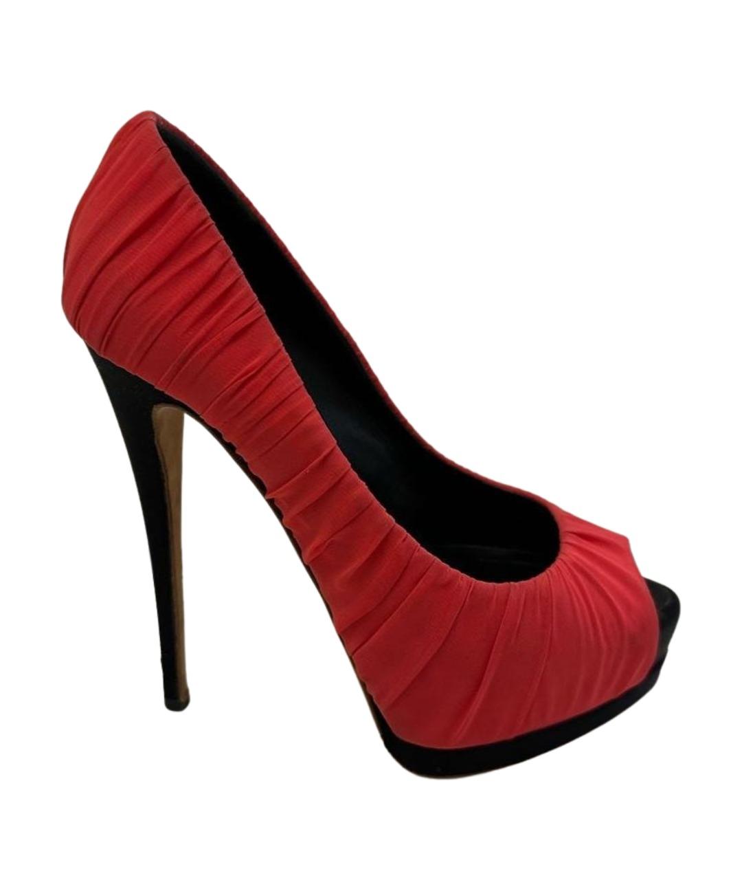 GIUSEPPE ZANOTTI DESIGN Коралловые текстильные туфли, фото 1