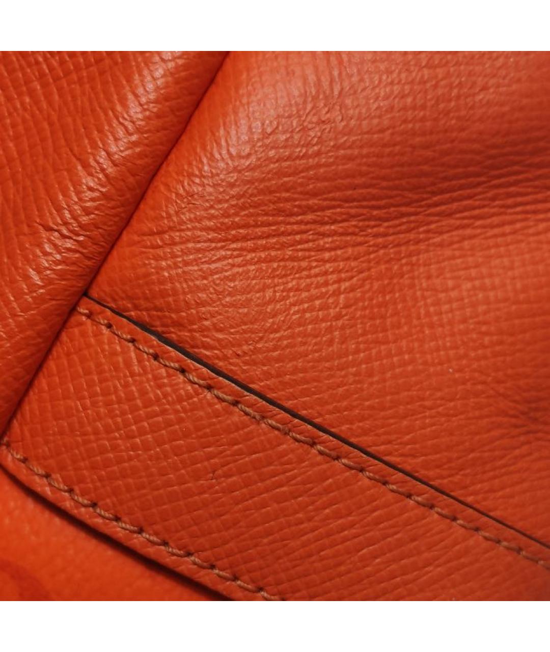 LOUIS VUITTON Оранжевый кожаный рюкзак, фото 8