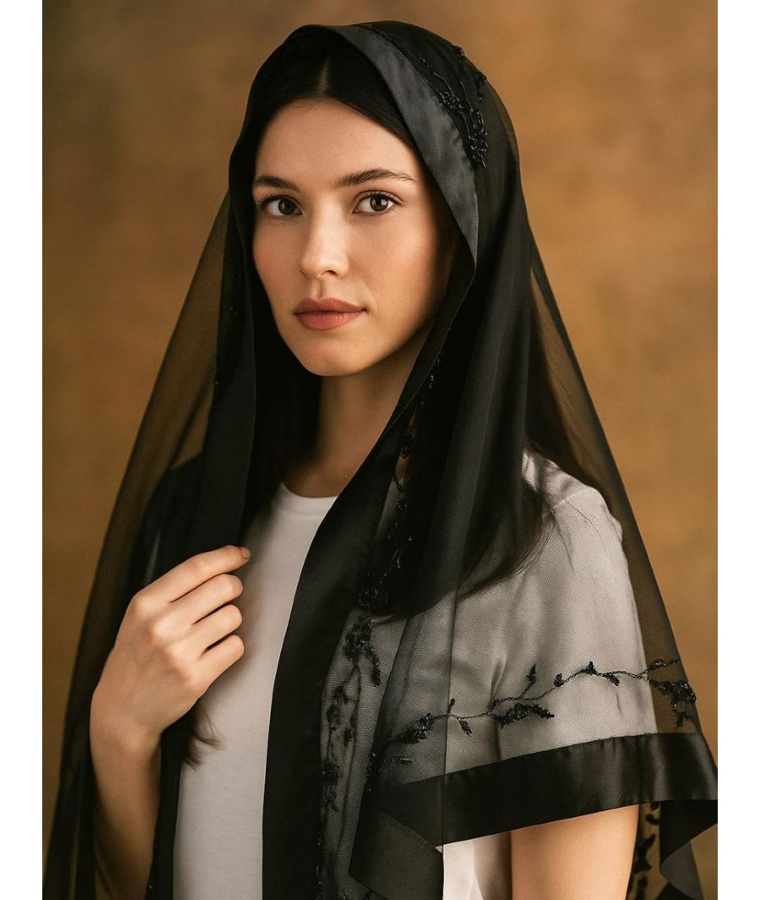 DOLCE&GABBANA Черный шарф, фото 8