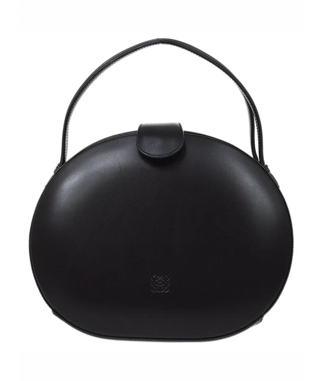 LOEWE Черная кожаная сумка с короткими ручками, фото 1