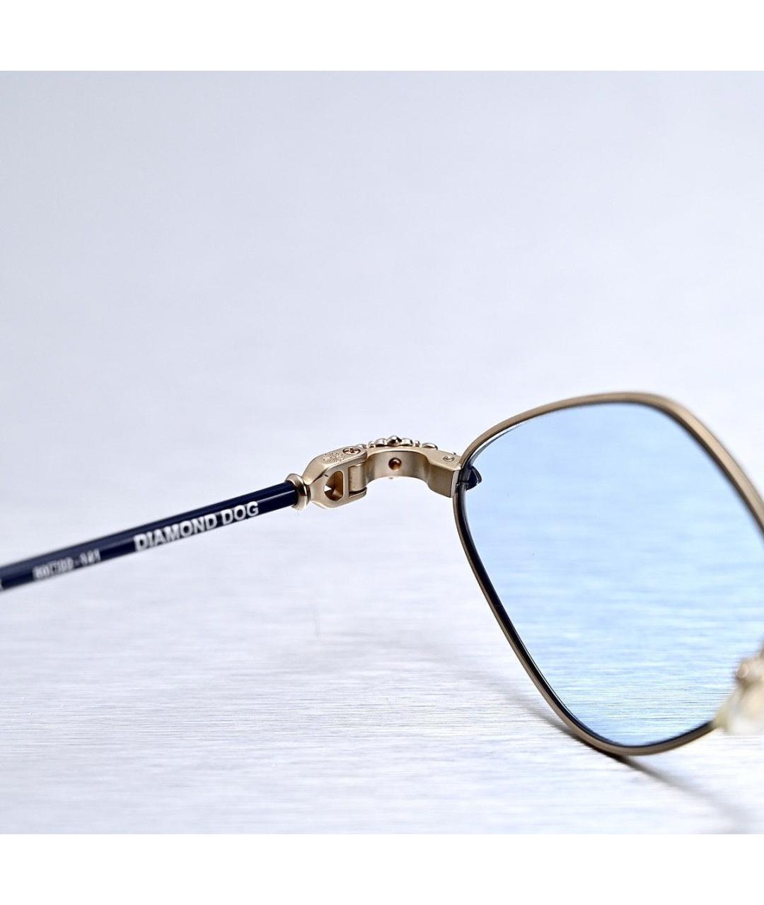 CHROME HEARTS Голубые металлические солнцезащитные очки, фото 4