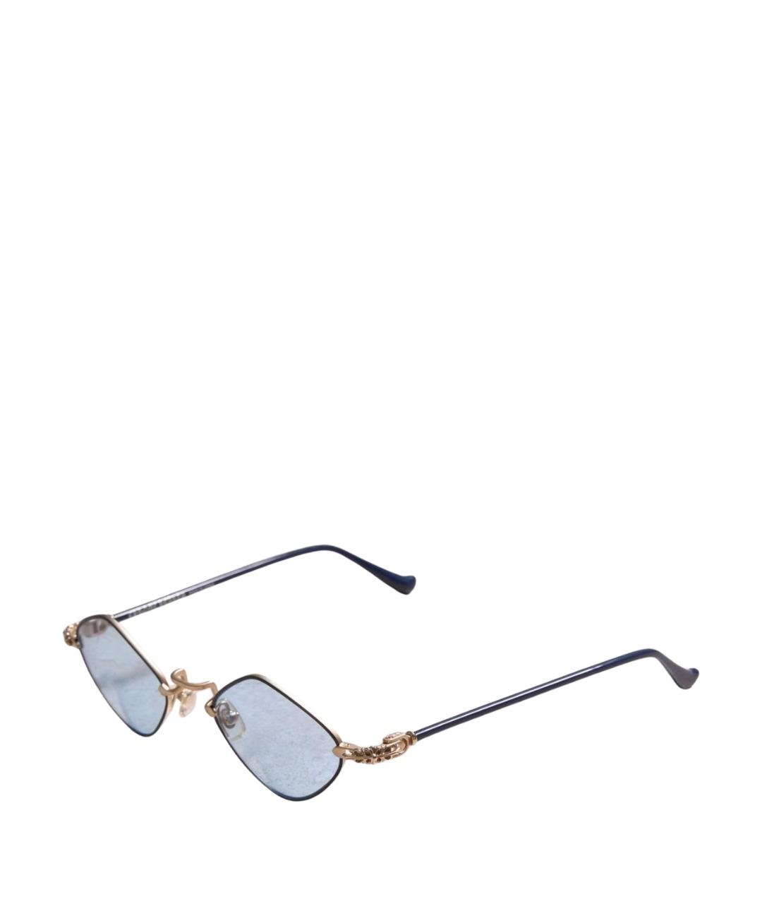 CHROME HEARTS Голубые металлические солнцезащитные очки, фото 1