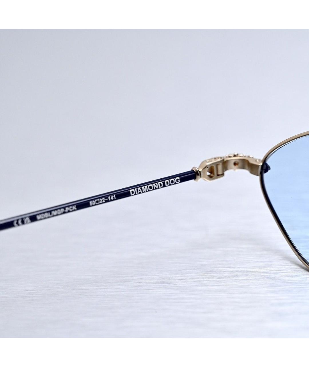 CHROME HEARTS Голубые металлические солнцезащитные очки, фото 5