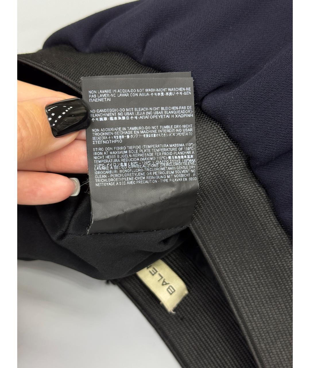 BALENCIAGA Темно-синяя юбка мини, фото 7