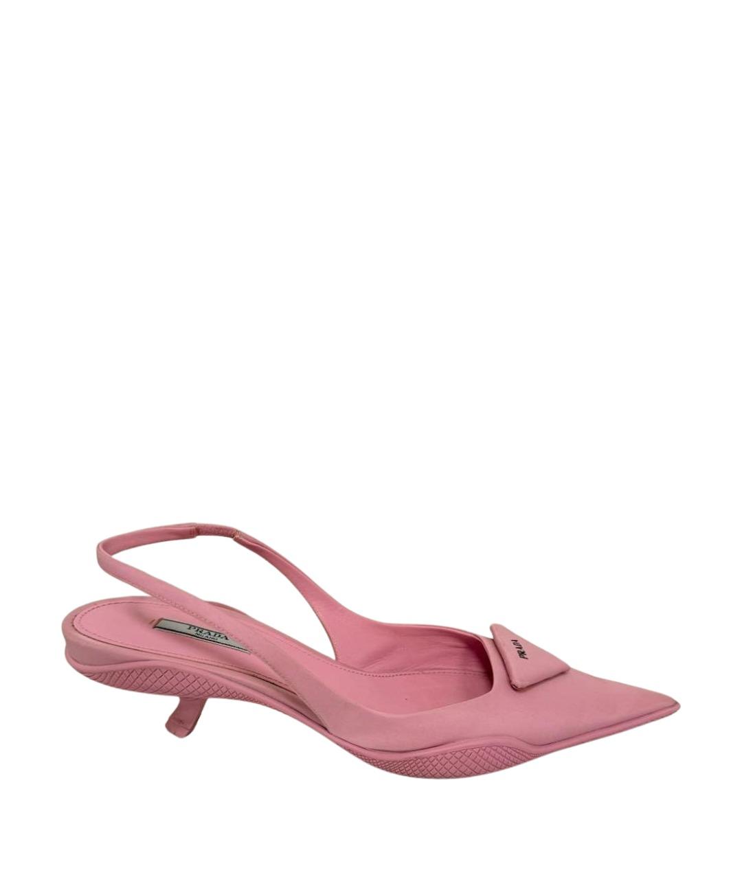 PRADA Розовые текстильные туфли, фото 1
