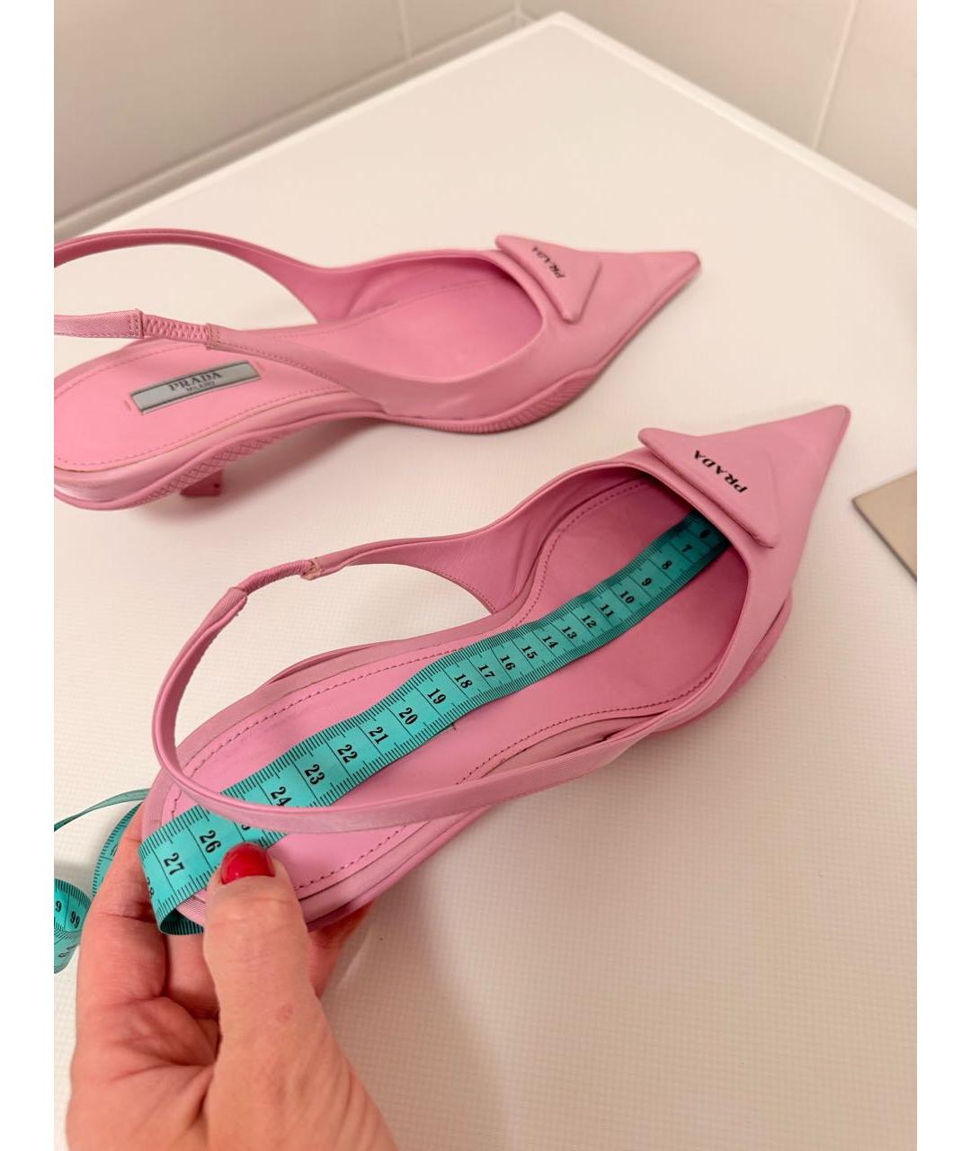 PRADA Розовые текстильные туфли, фото 7