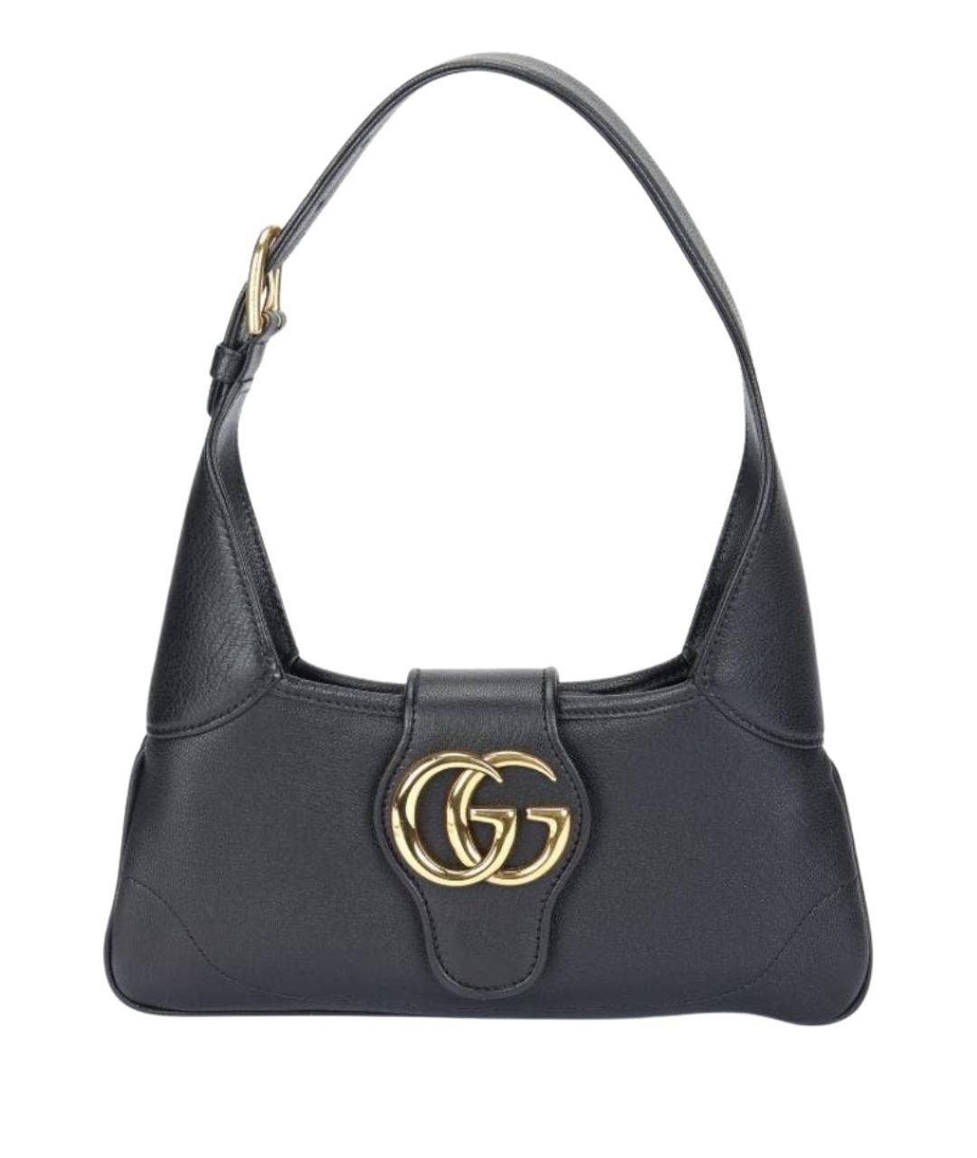 GUCCI Черная кожаная сумка через плечо, фото 1