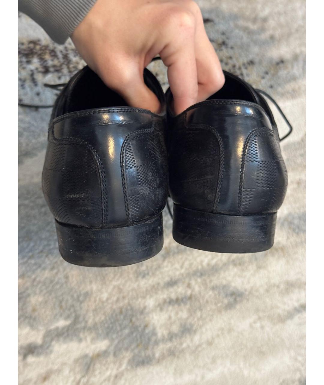LOUIS VUITTON Черные кожаные туфли, фото 4