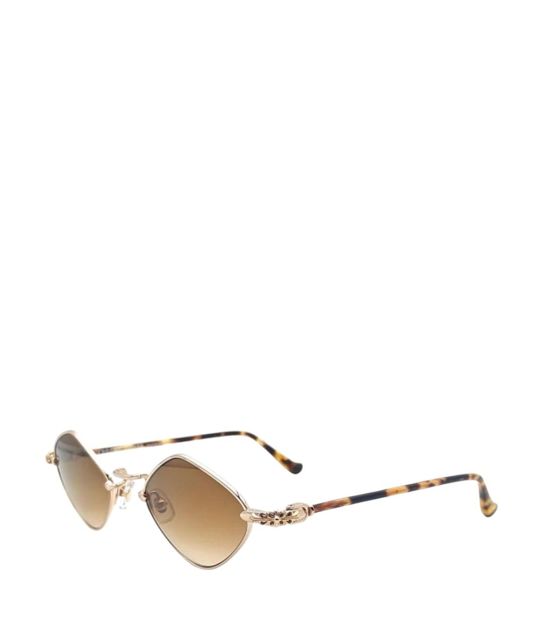CHROME HEARTS Золотые металлические солнцезащитные очки, фото 1