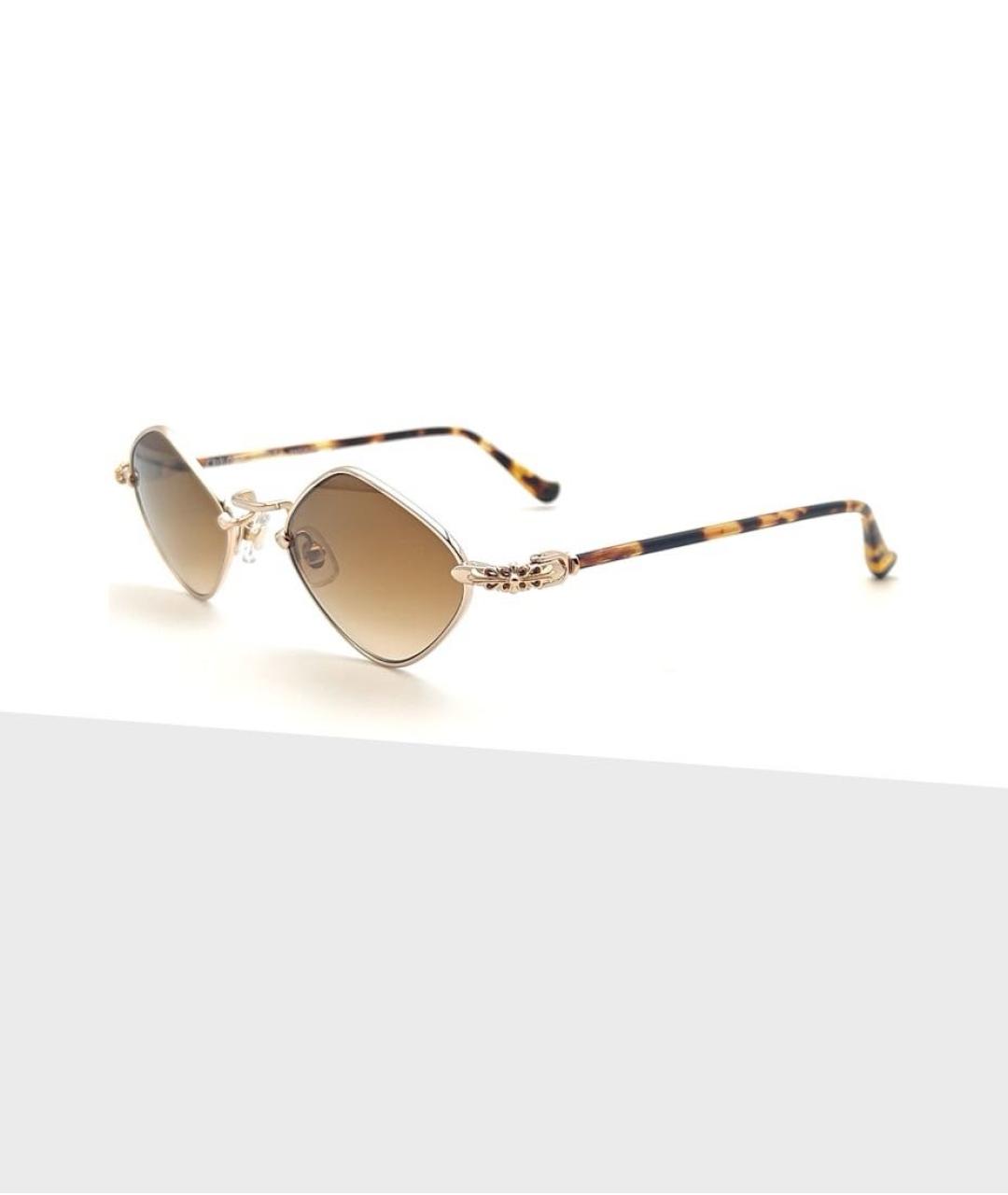 CHROME HEARTS Золотые металлические солнцезащитные очки, фото 9
