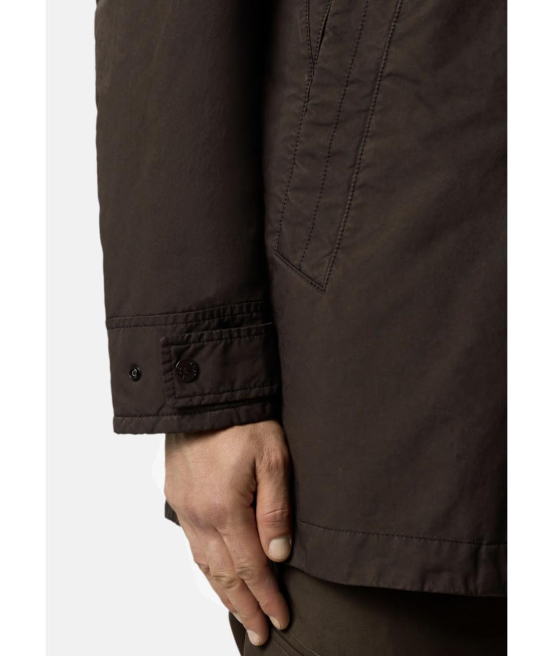 STONE ISLAND Коричневая полиэстеровая куртка, фото 5