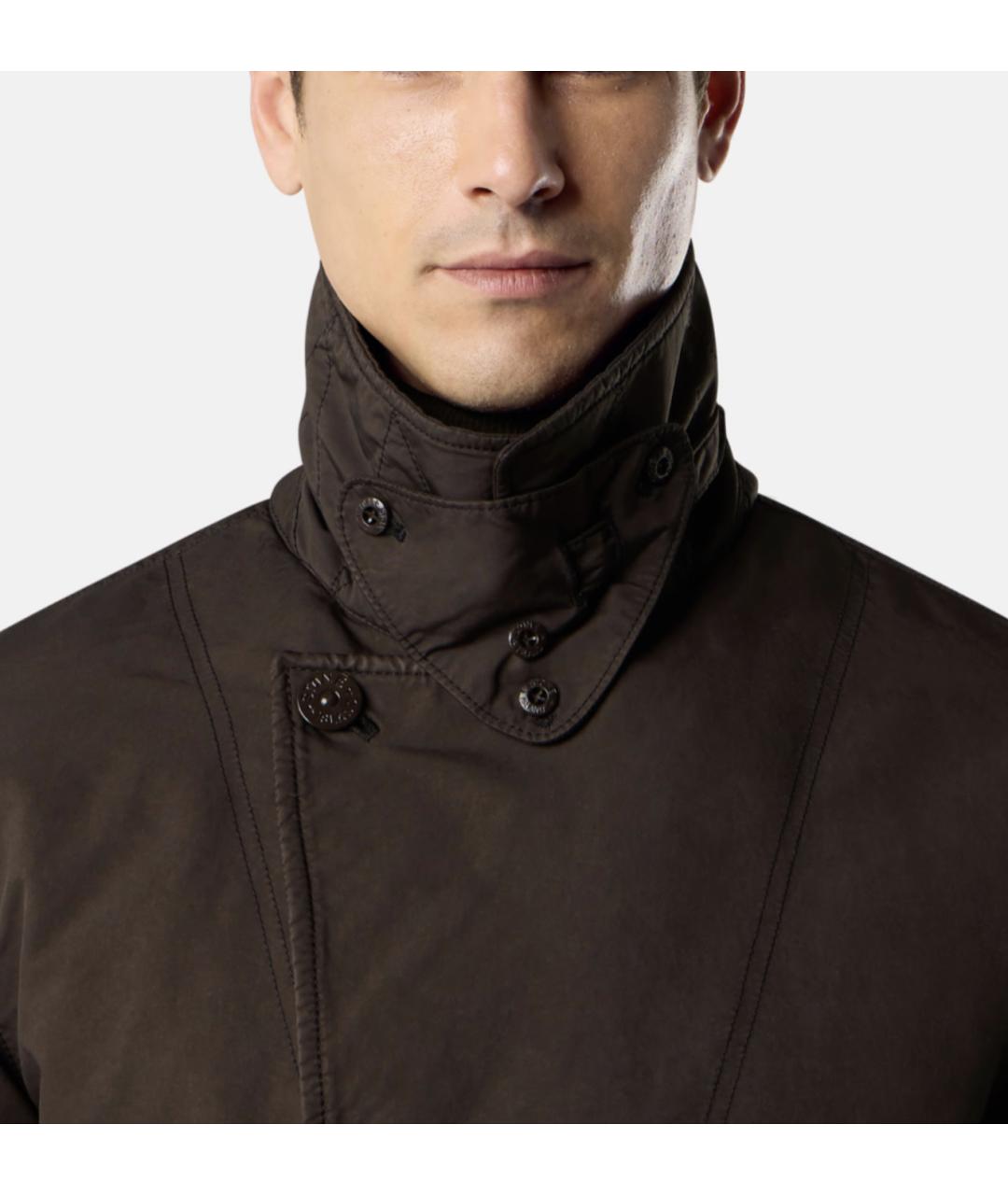 STONE ISLAND Коричневая полиэстеровая куртка, фото 4