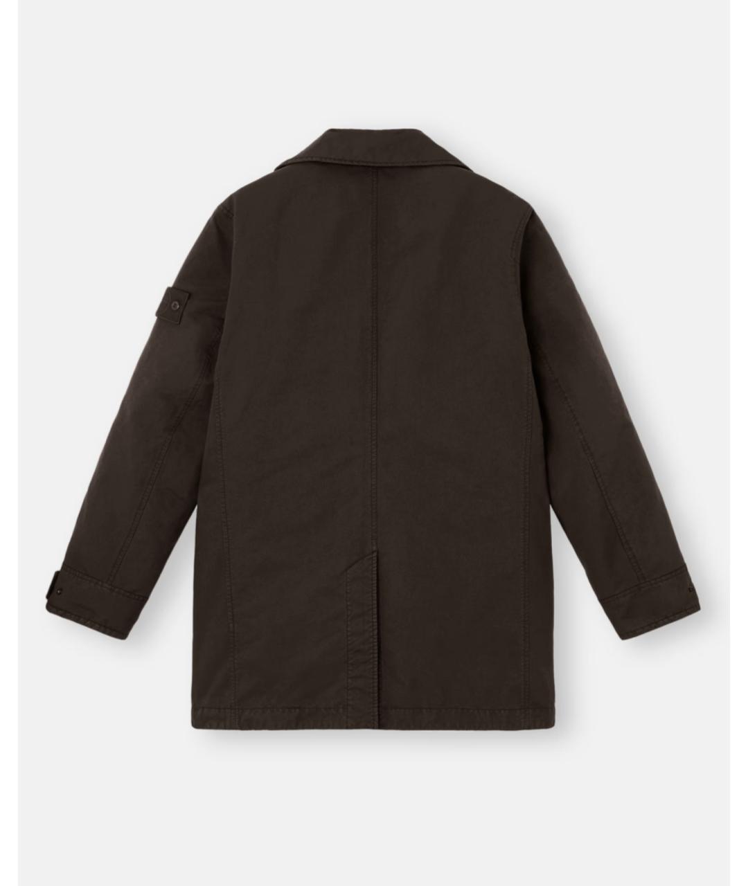 STONE ISLAND Коричневая полиэстеровая куртка, фото 6