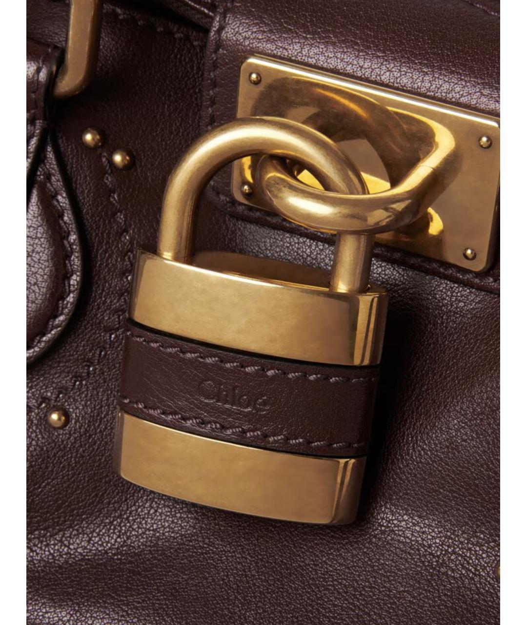 CHLOE Бордовая кожаная сумка тоут, фото 5