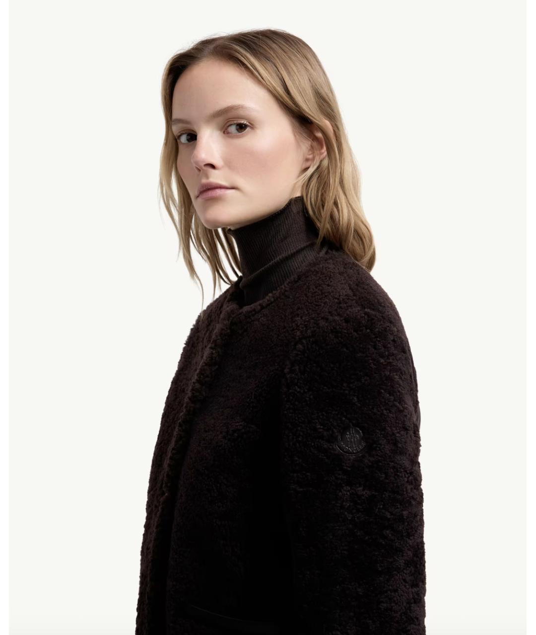 MONCLER Коричневая меховая куртка, фото 2