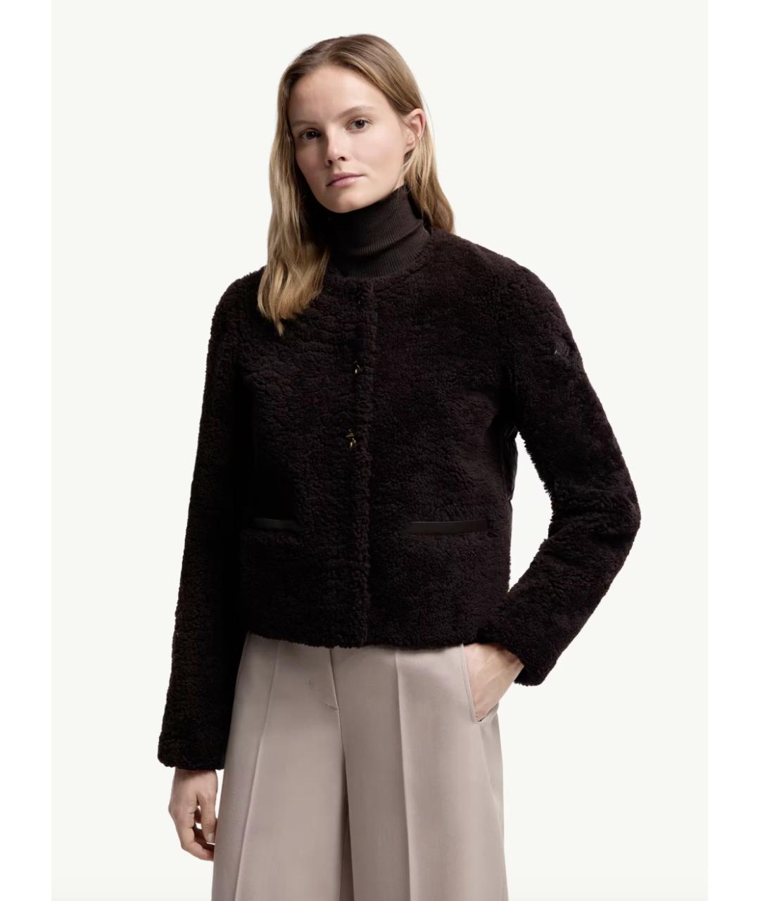 MONCLER Коричневая меховая куртка, фото 3