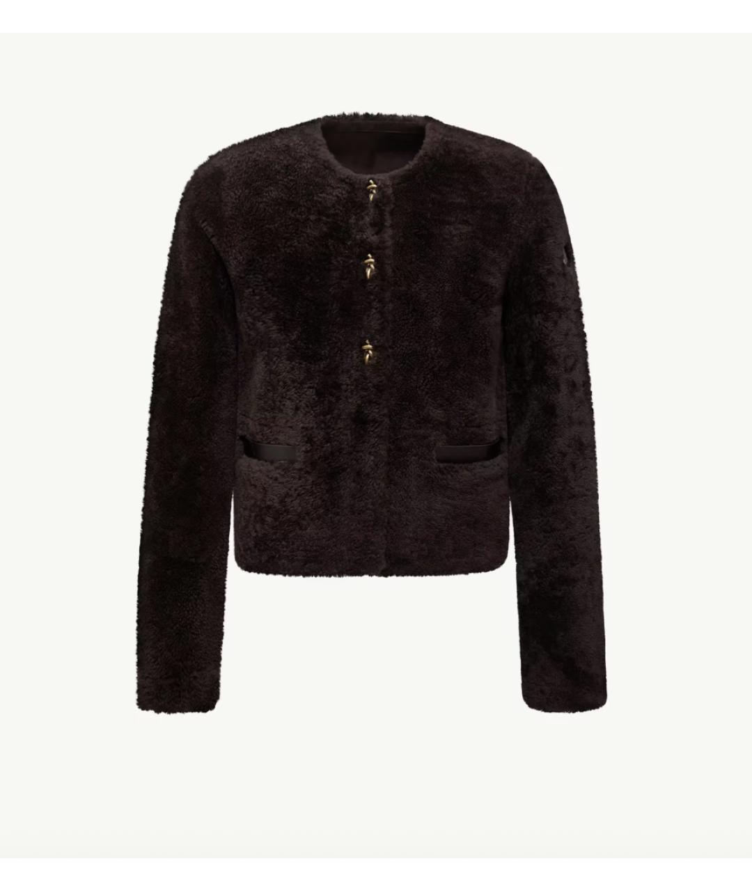 MONCLER Коричневая меховая куртка, фото 6