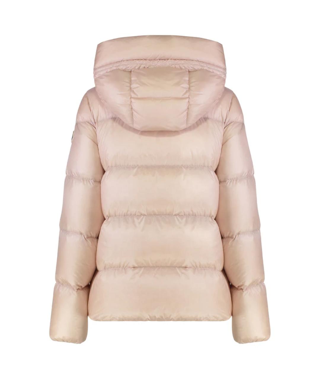 MONCLER Розовый полиамидовый пуховик, фото 2