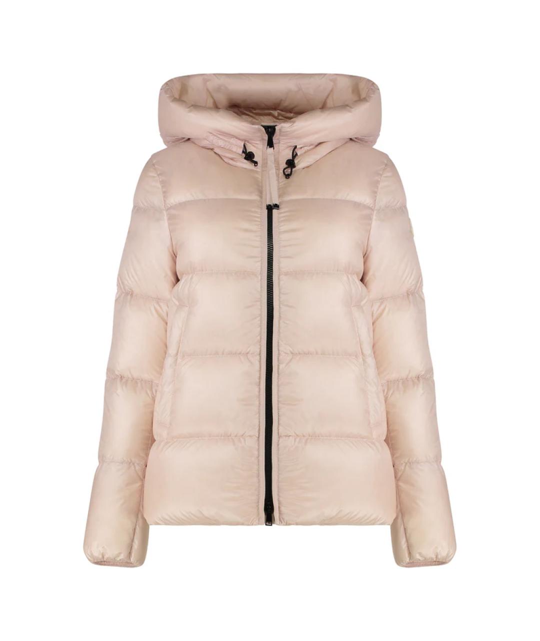 MONCLER Розовый полиамидовый пуховик, фото 1