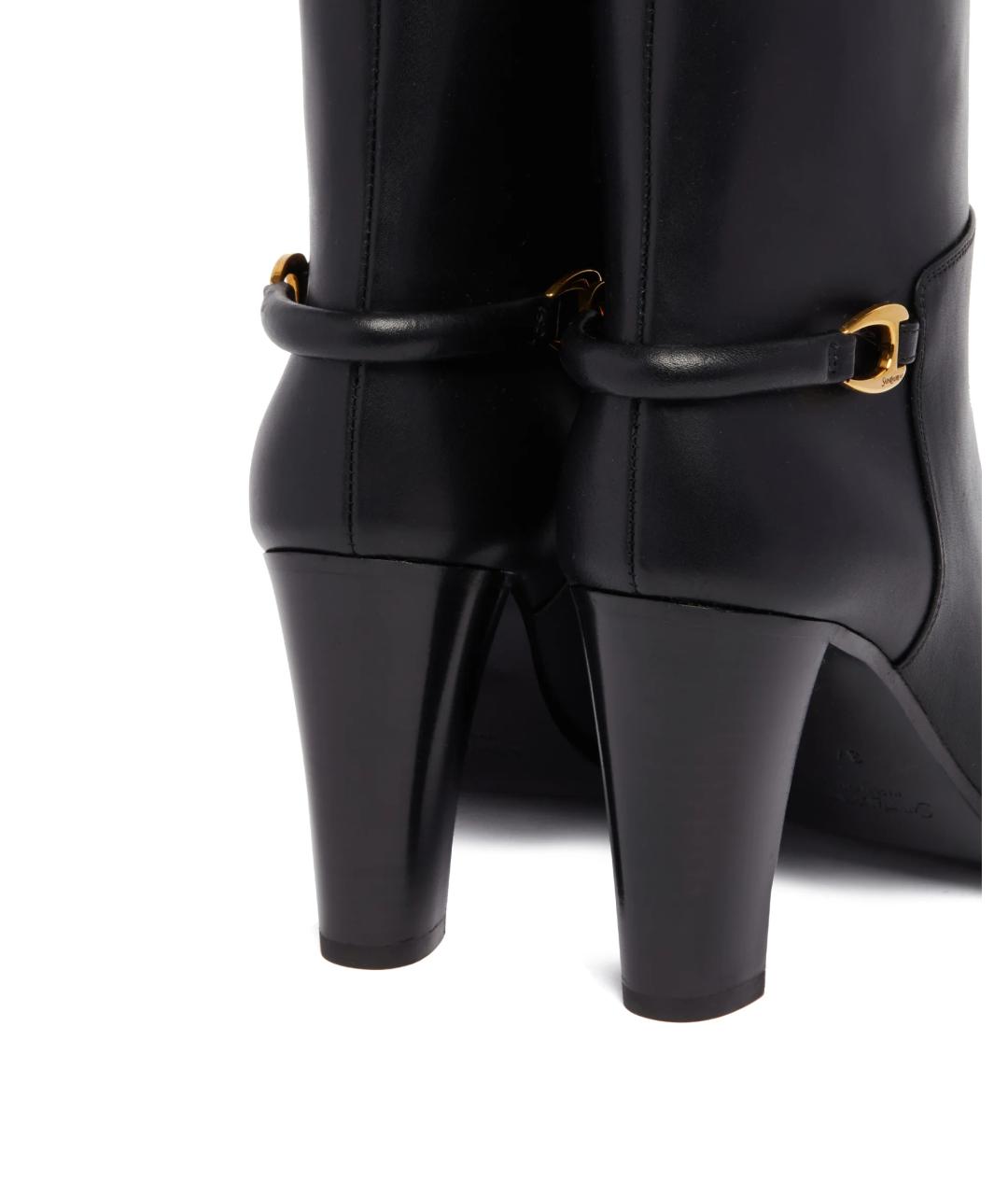SAINT LAURENT Черные кожаные ботильоны, фото 5