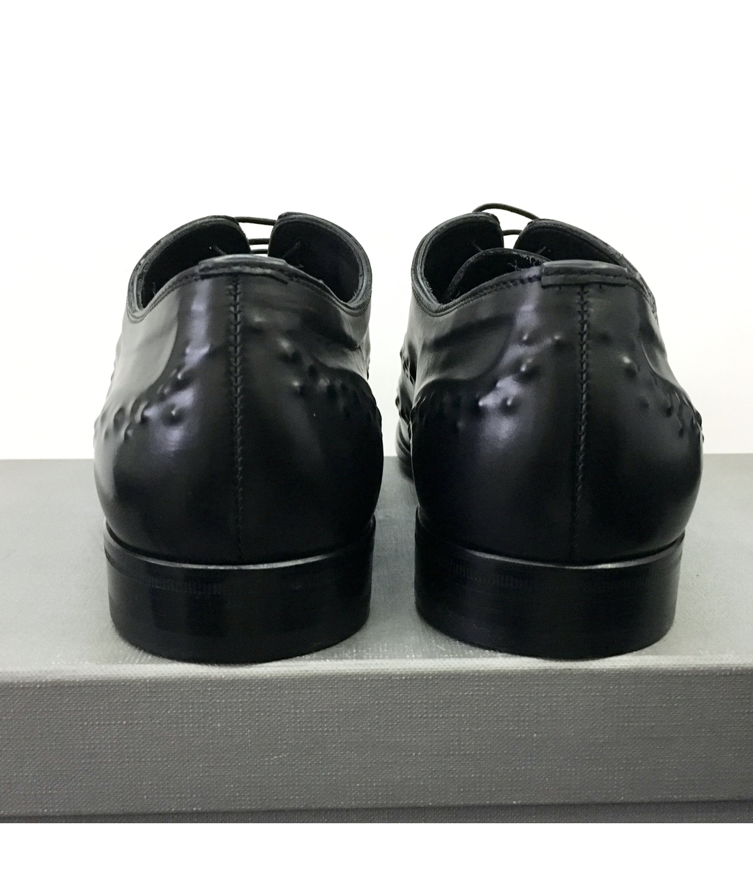 ALEXANDER MCQUEEN Черные кожаные туфли, фото 4