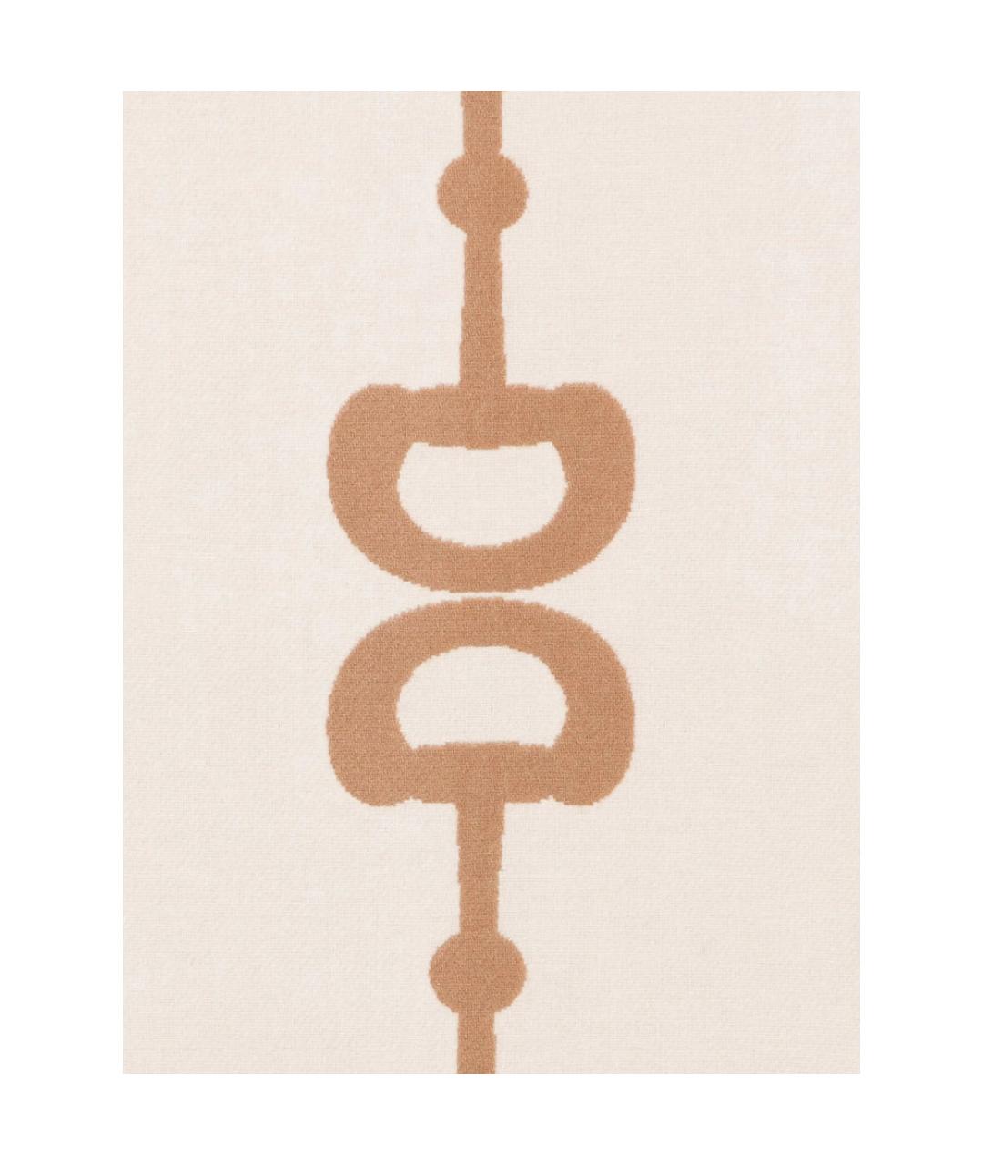 GUCCI Бежевый шерстяной шарф, фото 2