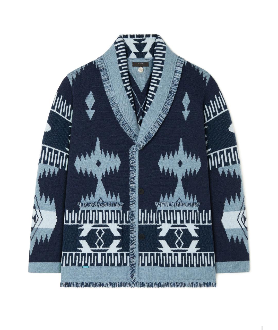 ALANUI Синий кашемировый кардиган, фото 1