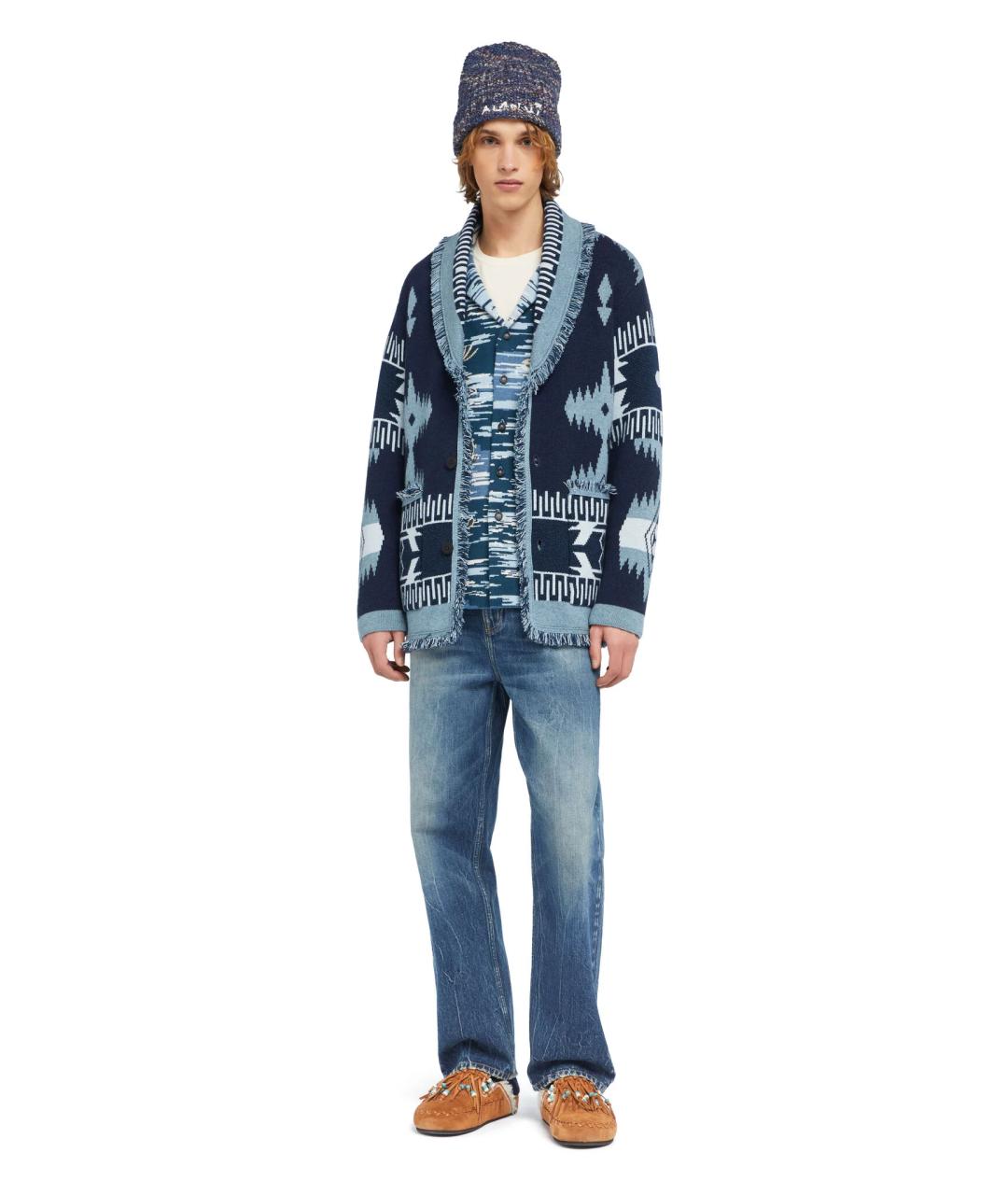 ALANUI Синий кашемировый кардиган, фото 2
