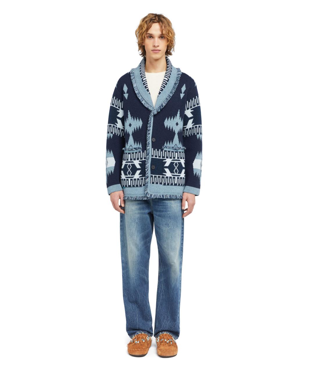 ALANUI Синий кашемировый кардиган, фото 4