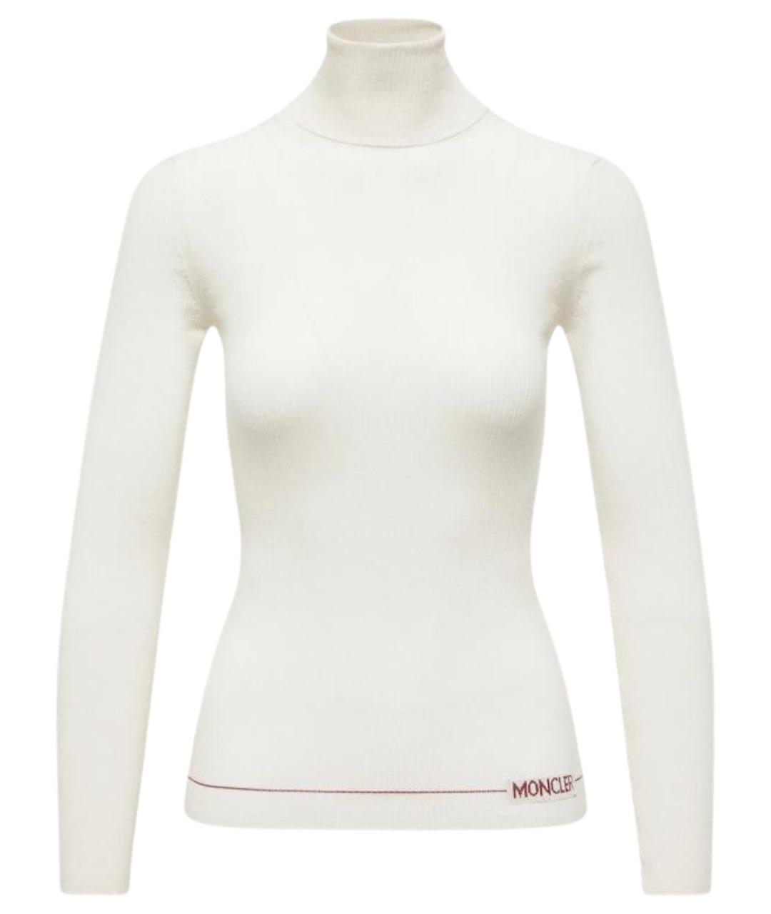 MONCLER Белый шерстяной джемпер / свитер, фото 1
